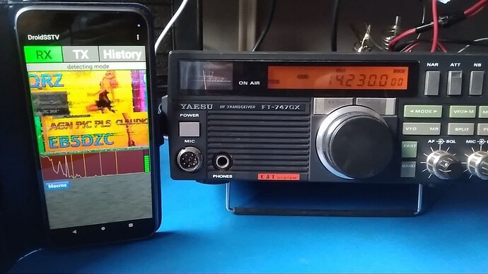 obraz sstv odebrany na 14.230Mhz