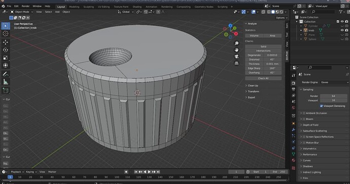 Projekt nakładki na gałkę do ft747 (blender3D)